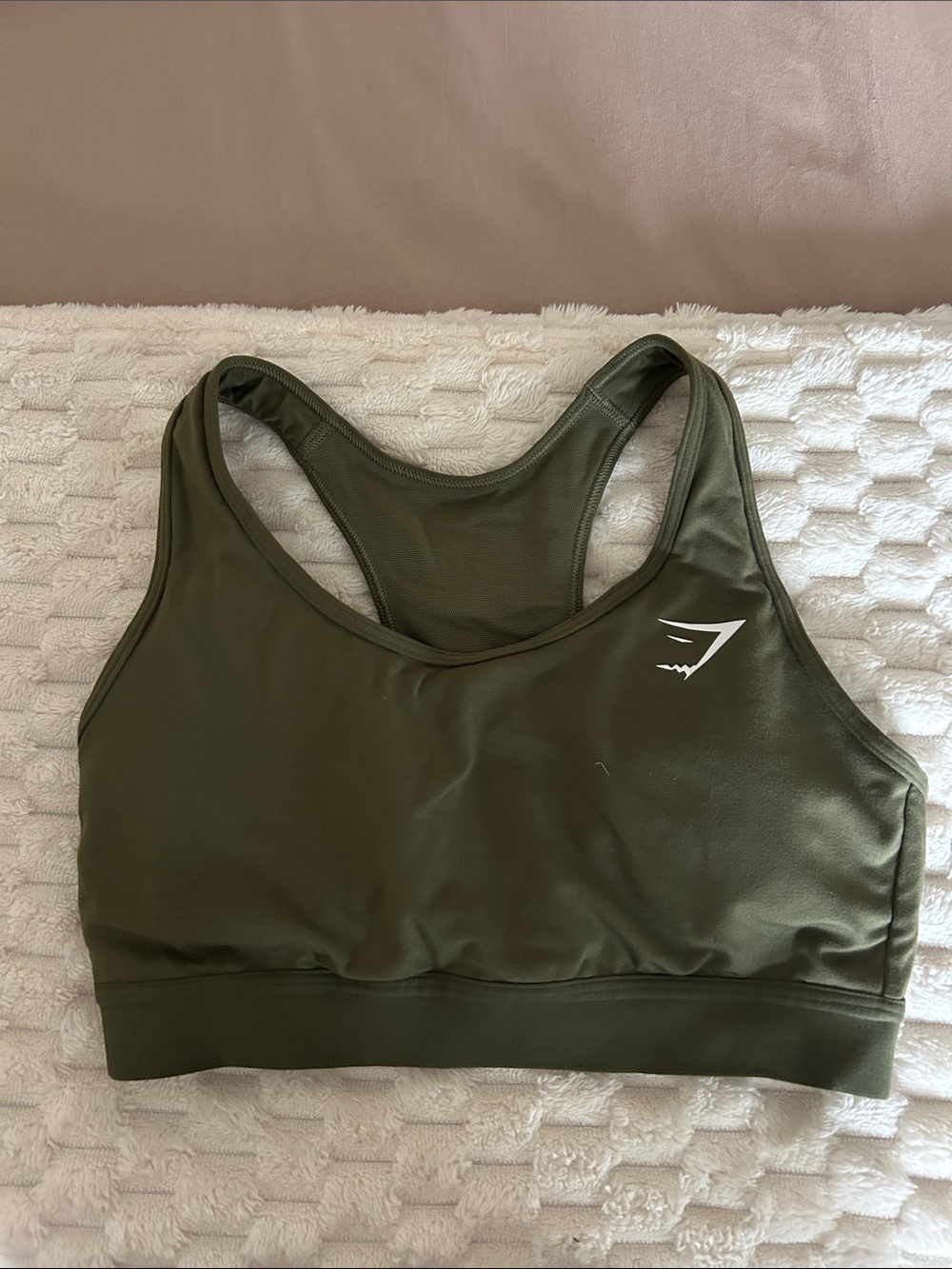Gymshark Olive Racerback Support Sports Bra